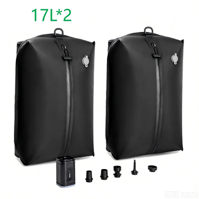 17L 28L 35L travel Vacuum Bag Reusable Storage Bag Outdoor Compression Bag with Air Pump（DOUBLE CLICK TO  START) for Suitcases