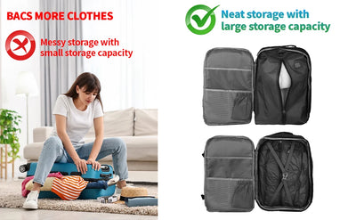 17L 28L 35L travel Vacuum Bag Reusable Storage Bag Outdoor Compression Bag with Air Pump（DOUBLE CLICK TO  START) for Suitcases
