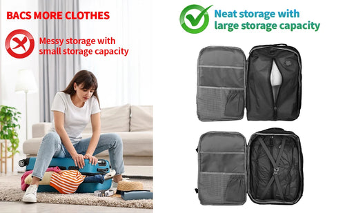 17L 28L 35L travel Vacuum Bag Reusable Storage Bag Outdoor Compression Bag with Air Pump（DOUBLE CLICK TO  START) for Suitcases