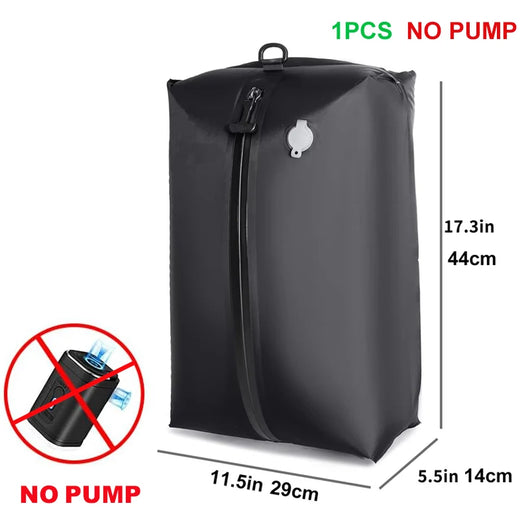 17L 28L 35L travel Vacuum Bag Reusable Storage Bag Outdoor Compression Bag with Air Pump（DOUBLE CLICK TO  START) for Suitcases