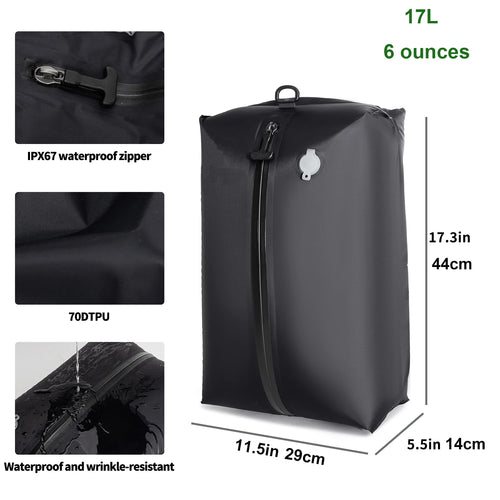 17L 28L 35L travel Vacuum Bag Reusable Storage Bag Outdoor Compression Bag with Air Pump（DOUBLE CLICK TO  START) for Suitcases