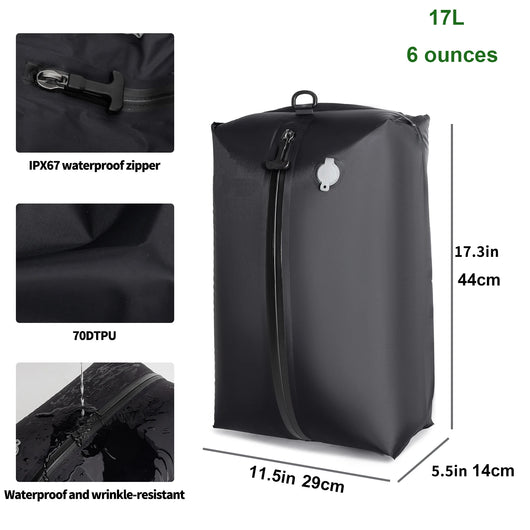 17L 28L 35L travel Vacuum Bag Reusable Storage Bag Outdoor Compression Bag with Air Pump（DOUBLE CLICK TO  START) for Suitcases