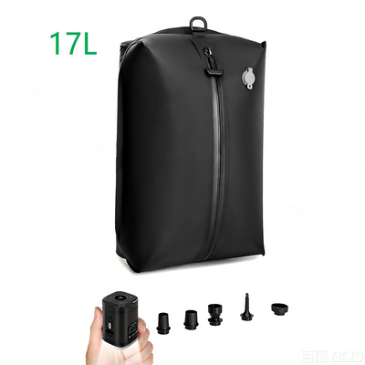 17L 28L 35L travel Vacuum Bag Reusable Storage Bag Outdoor Compression Bag with Air Pump（DOUBLE CLICK TO  START) for Suitcases